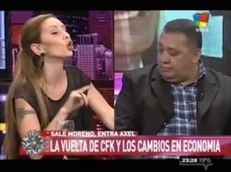 Fuerte pelea entre Analía Franchín y Luis D Elía en Intratables