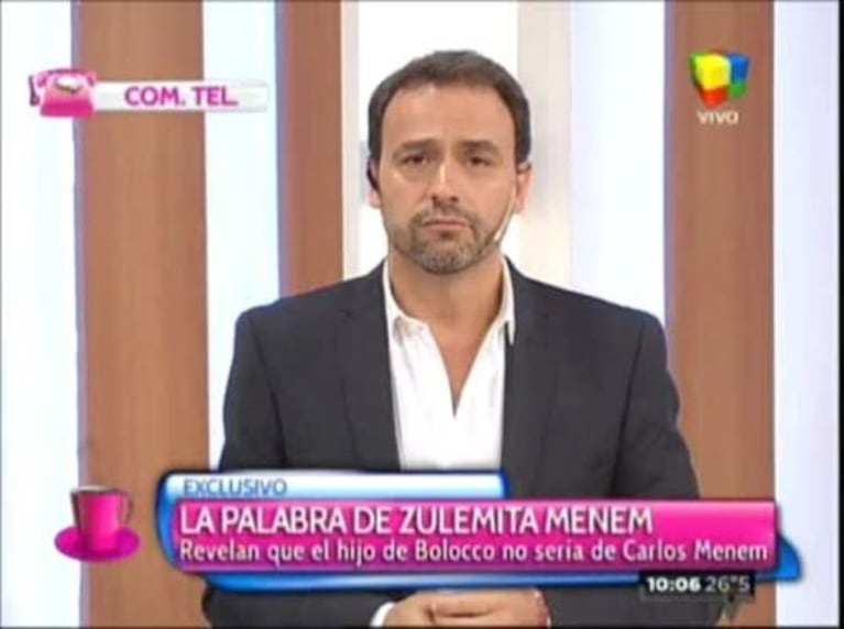 Zulemita, sobre la versión que asegura que Menem no sería el padre del hijo de Bolocco: "Máximo es de nuestra familia"