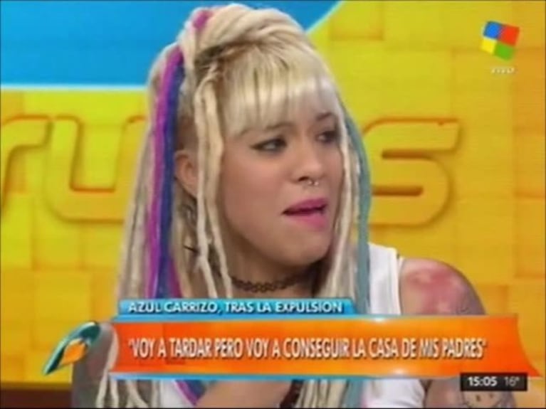 Azul conmovió a Marcela Tauro en Intrusos