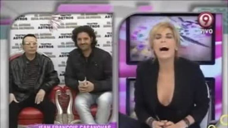 Viviana Canosa se sacó en vivo y le cortó el móvil a Jean François Casanovas