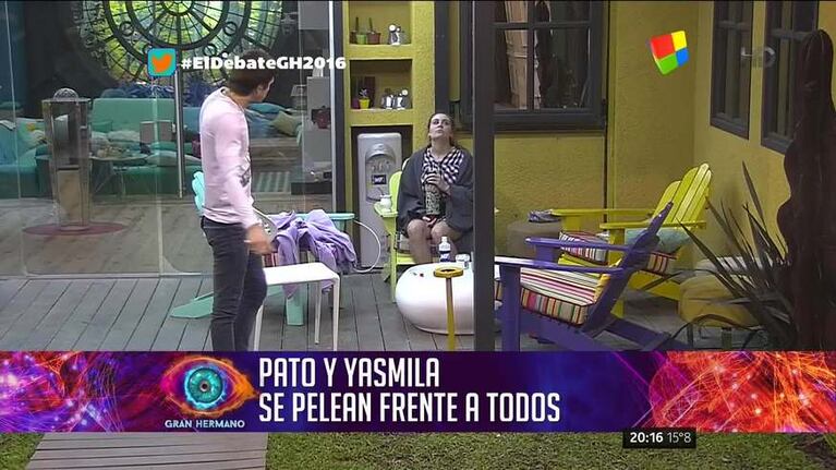 La pelea entre Yasmila y Pato en GH 2016