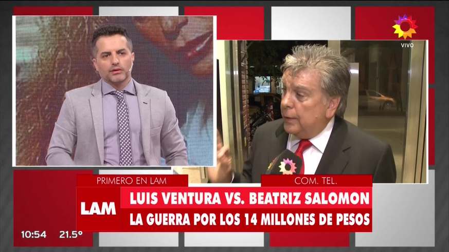 Luis Ventura, furioso con Salomon