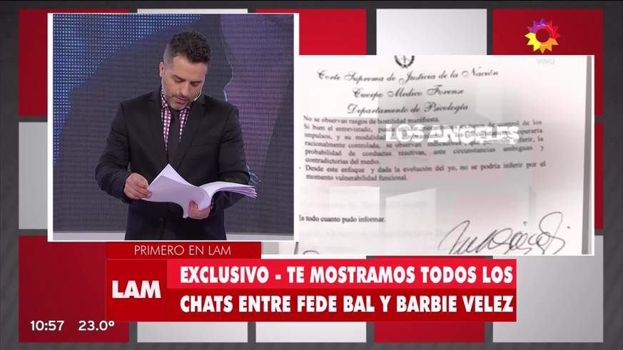 De Brito reveló los fuertes chats de WhatsApp entre Fede Bal y Barbie Vélez antes de la escandalosa denuncia por violencia de género