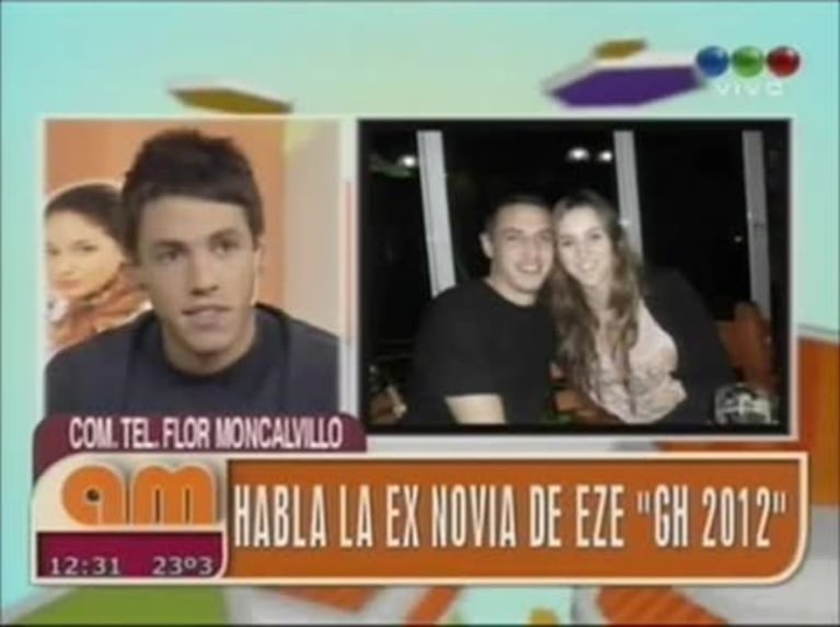 Gran Hermano 2012: la ex novia de Ezequiel le puso los puntos en TV