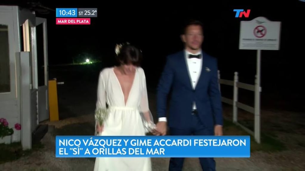 La increíble boda en la playa de Nico Vázquez y Gimena Accardi