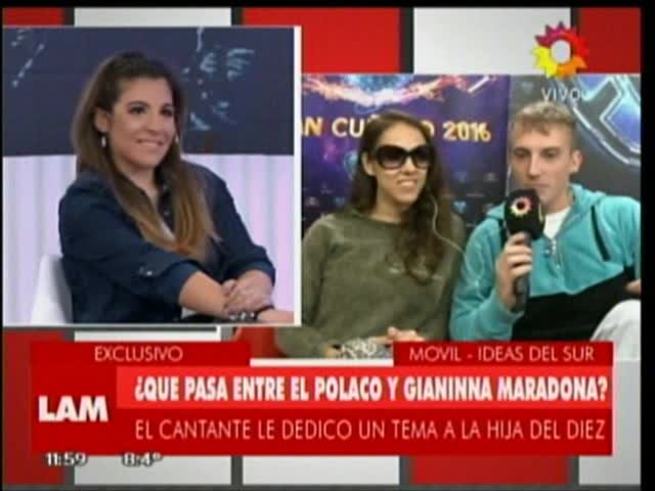 El picante cruce de Gianinna Maradona y El Polaco en Los Angeles de la Mañana