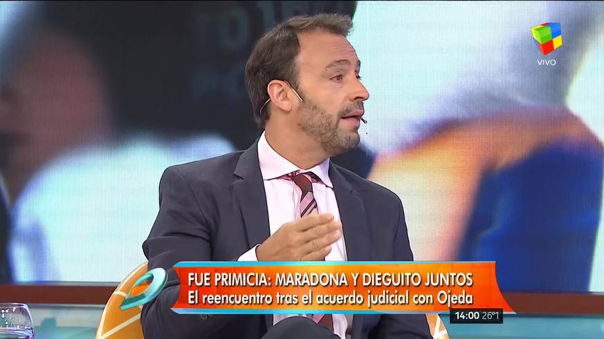 Picante cruce de Marcela Tauro con Calabró sobre el reencuentro de Maradona con Dieguito… que dejó al borde del llanto a Marina