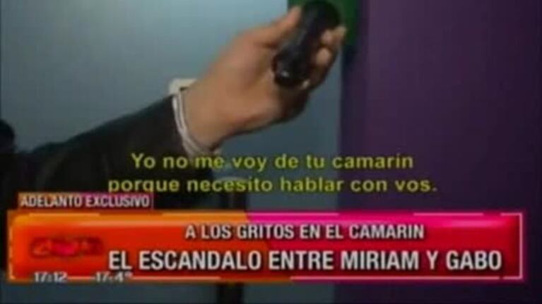 Escándalo en la grabación de ShowMatch entre Miriam Lanzoni y Gabo Usandivaras: "¡Sos una psicópata!"