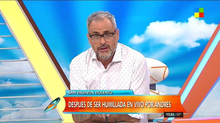 La tristeza de Carinara luego de que Andrés Nara la dejara en vivo en Intrusos