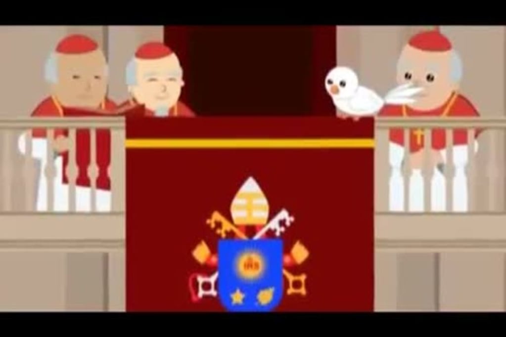 El papa Francisco en dibujos animados 