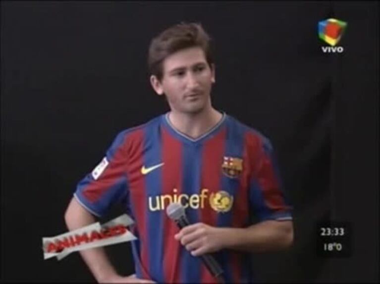 El doble de Lionel Messi llegó a los medios de España