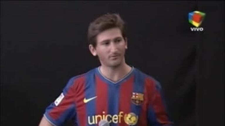 El doble de Lionel Messi llegó a los medios de España