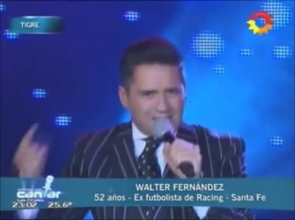 Un ex goleador de Racing volvió a emocionar en Soñando por Cantar