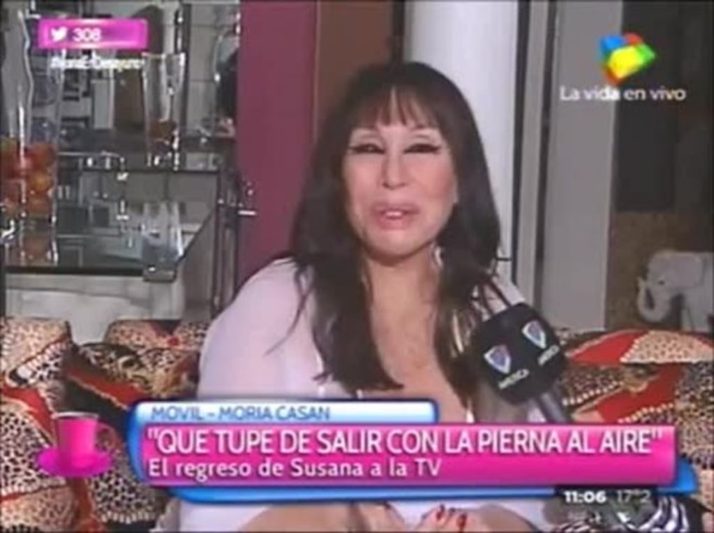 Moria Casán opinó del debut de Susana y puso en duda la sexualidad de Caua Reymond: "Por ahí quería irse con el nieto de ella"