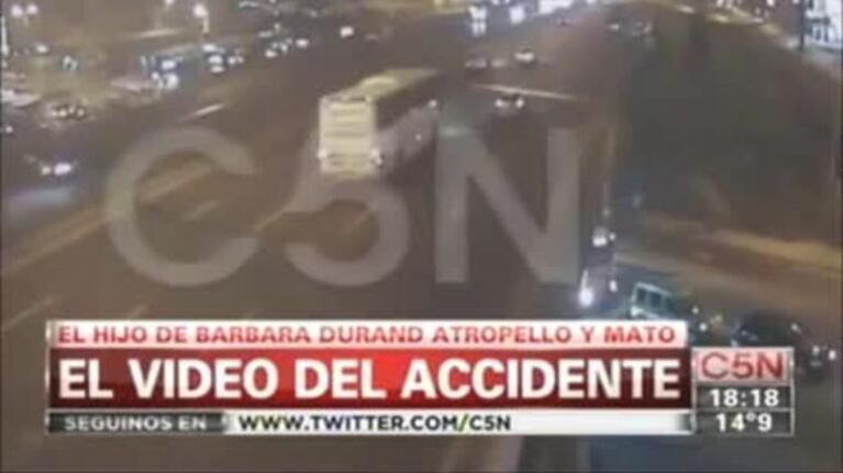 Difunden el video del trágico accidente que protagonizó el hijo de Bárbara Durand