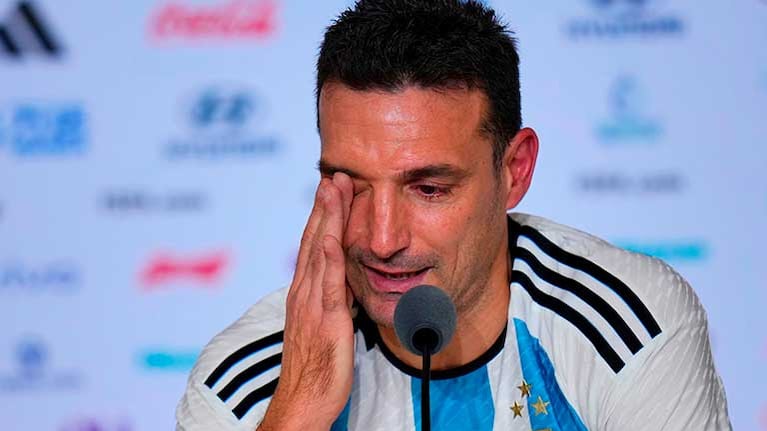 La emoción de Lionel Scaloni al dedicarle el triunfo de la Selección a su familia
