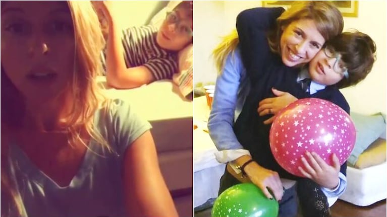 El tierno video de Flor Bertotti con Romeo, su hijo: "¿Terminás este capítulo y apagamos?"