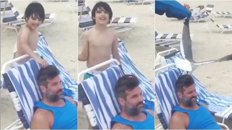 José María Listorti y su hijo, complicidad y travesuras en sus vacaciones