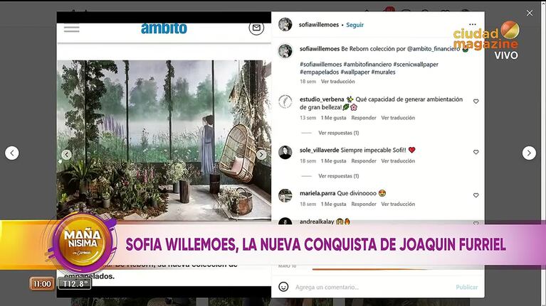 Revelan quién sería la nueva novia de Joaquín Furriel: "Está saliendo con Sofía Willemoes"