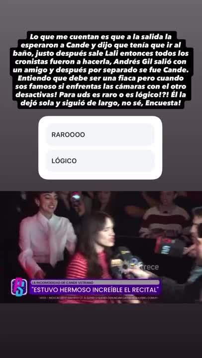 El detalle de la reaparición pública de Andrés Gil y Cande Vetrano: “¿Raro o lógico?”