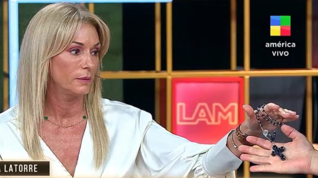 La palabra de Yanina Latorre sobre por qué apareció en LAM con un rosario que le regaló una seguidora: "Me da un poco de miedito la mala vibra"