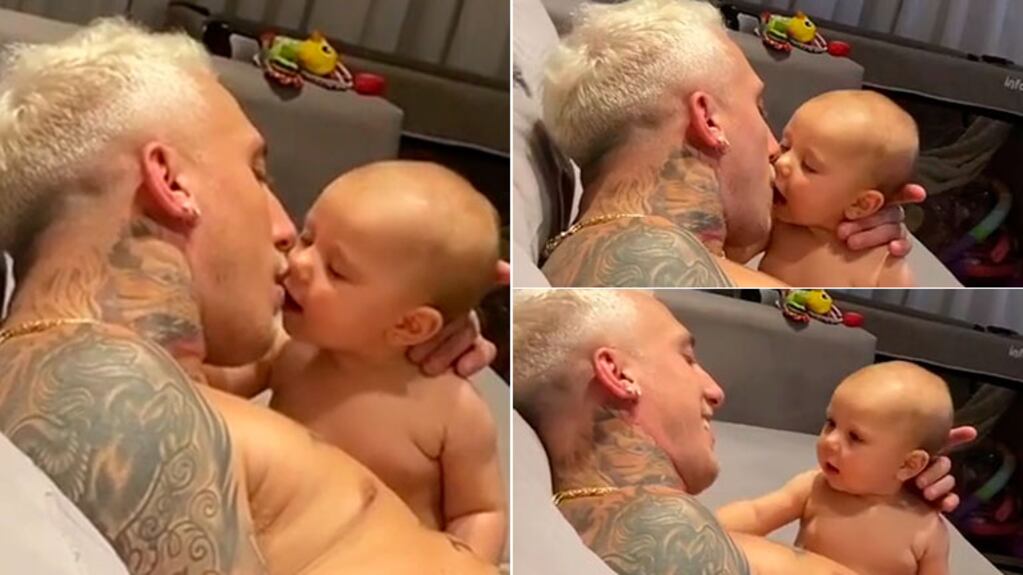 El Polaco recibió una catarata de críticas por un video dándole besos en la boca a su beba
