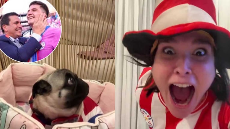 La desopilante reacción del perro de Lali González mientras ella celebraba el triunfo de Paraguay