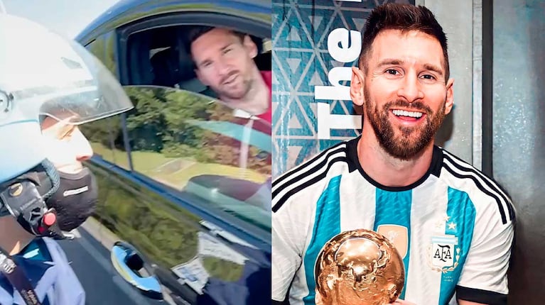 Se encontró con Leo Messi, grabó un video y un filtro convirtió el sueño en papelón