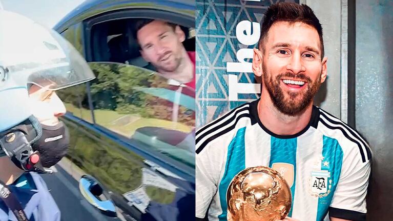 Se encontró con Leo Messi, grabó un video y un filtro convirtió el sueño en papelón