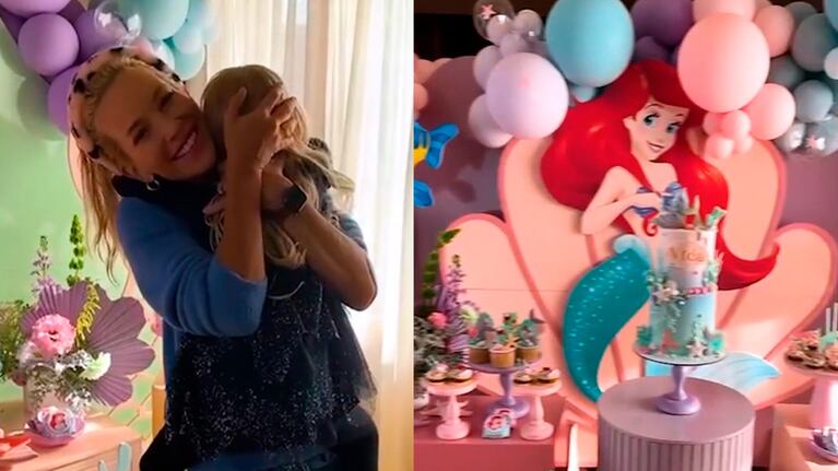 Luisana Lopilato le organizó un festejo a Vida por sus 5 años con temática de La Sirenita: el video de la fiesta
