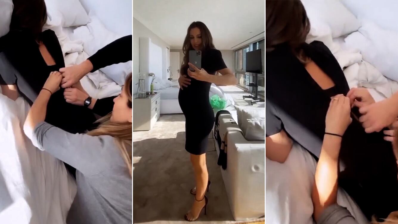 La técnica de Pampita para ponerse un vestido con su pancita: "Me creció del viernes a hoy"
