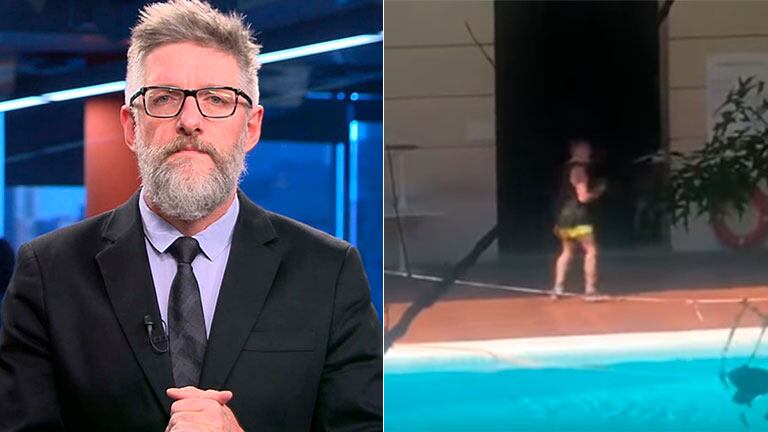 Luis Novaresio, acusado por un vecino de romper la cuarentena: el video