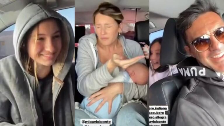 El video de las hijas de Fabián Cubero jugándole una broma a Mica Viciconte: "Esto es un asco"