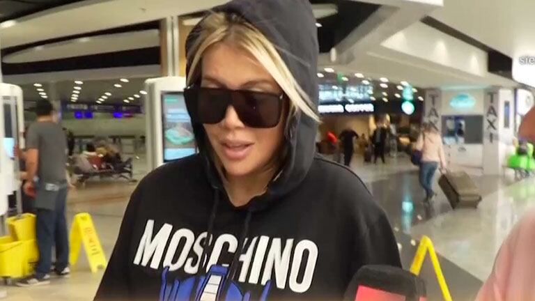 Fuerte enojo de Wanda Nara con LAM, al llegar a la Argentina