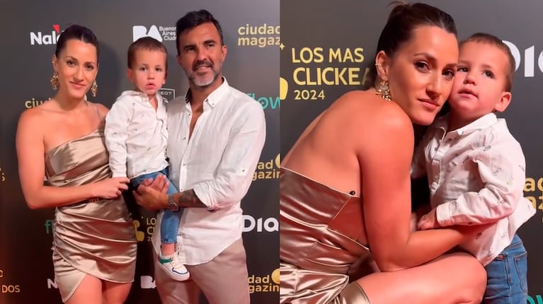 Mica Viciconte, Fabián Cubero y Luca desfilaron por la alfombra roja de Los Más Clickeados 2024: el video