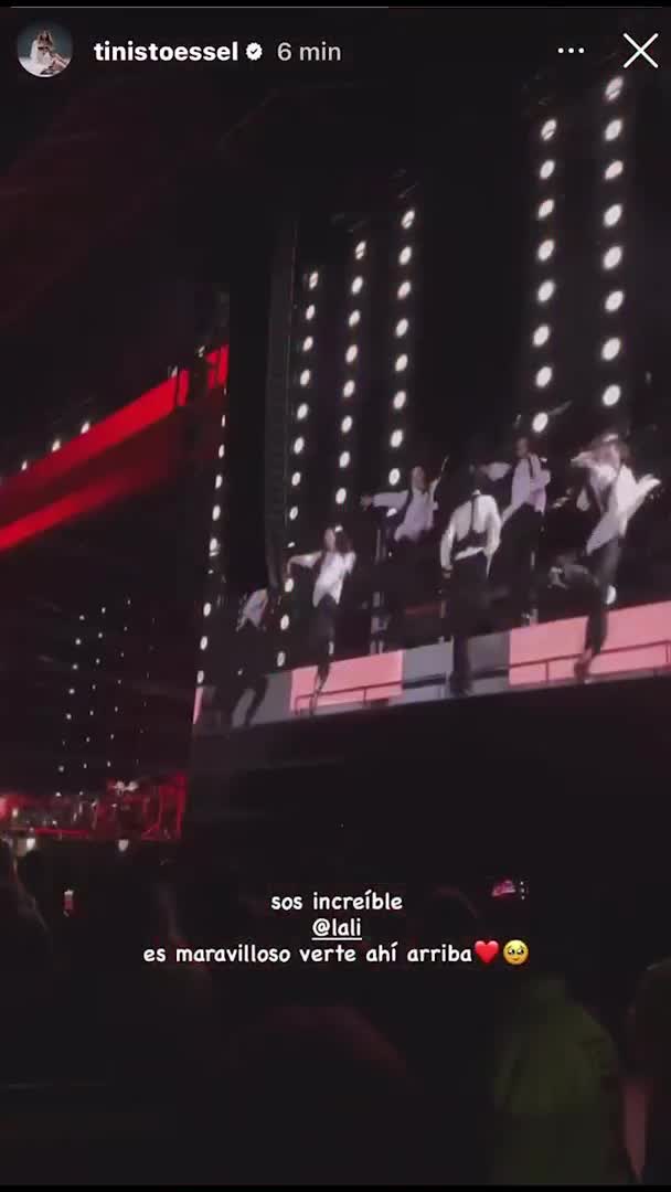 Tini y De Paul disfrutaron a pleno del recital de Lali Espósito en Vélez