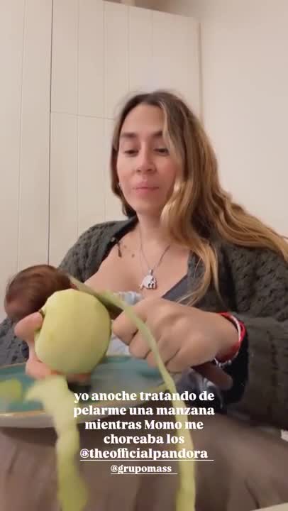Jimena Barón mostró cómo se las ingenia para cocinar: “El pibe atado a mí”