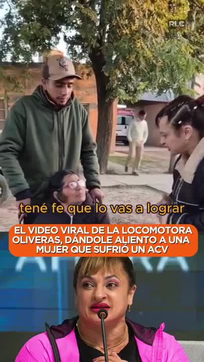 Se viralizó un video de Locomotora Oliveras motivando a una mujer que había sufrido un ACV