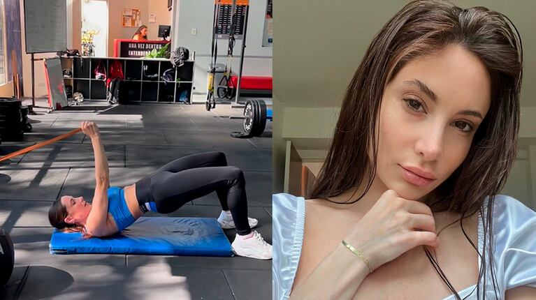 Magui Bravi volvió a entrenar tras recuperarse de la cesárea de Galileo: el video de su rutina