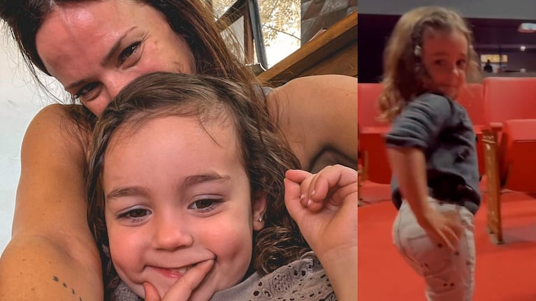 Filipa desfiló en el teatro donde Paula Chaves y Pedro Alfonso hacen temporada en Carlos Paz