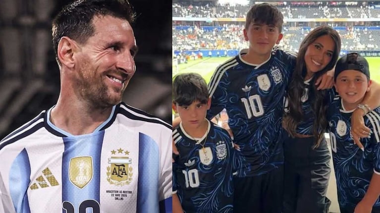 El explosivo festejo de Antonela Roccuzzo con Thiago, Mateo y Ciro Messi por el triunfo de Argentina en el Mundial