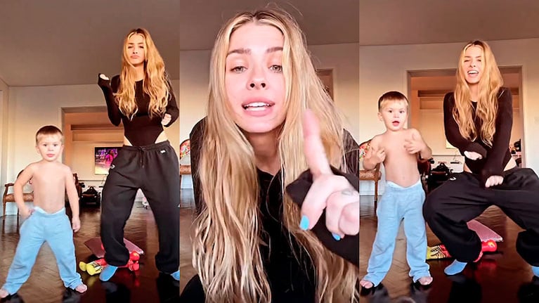 China Suárez la rompió bailando con su hijo Amancio un hit de La Joaqui