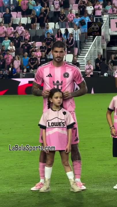 El tierno momento de Rodrigo de Paul y su hija en la previa de un partido de Inter Miami