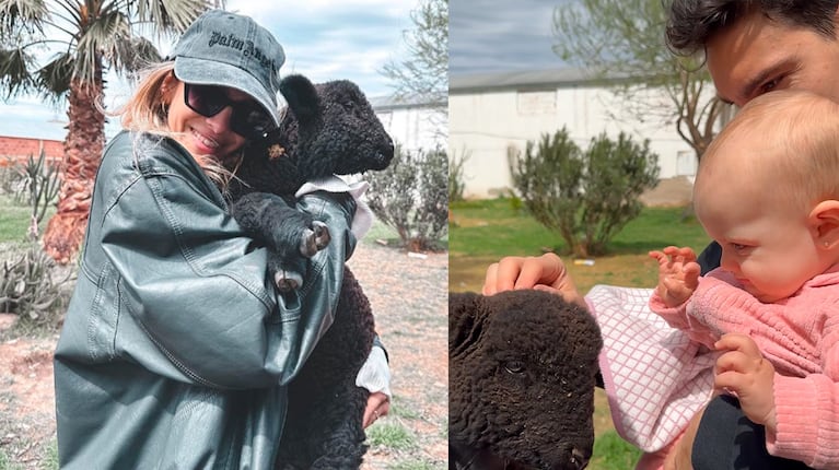Las tiernas fotos de Vita, la hija de Cande Ruggeri, jugando con animales en una granja