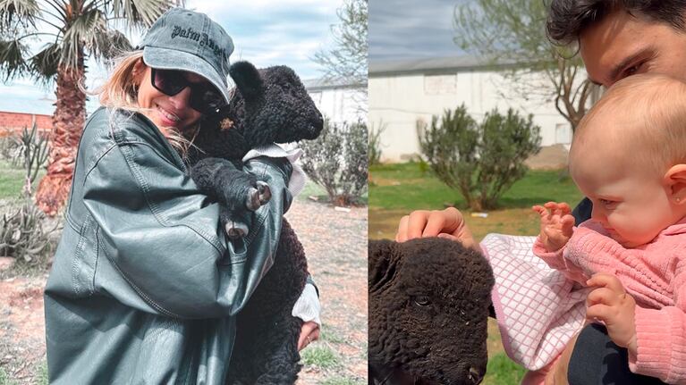 Las tiernas fotos de Vita, la hija de Cande Ruggeri, jugando con animales en una granja