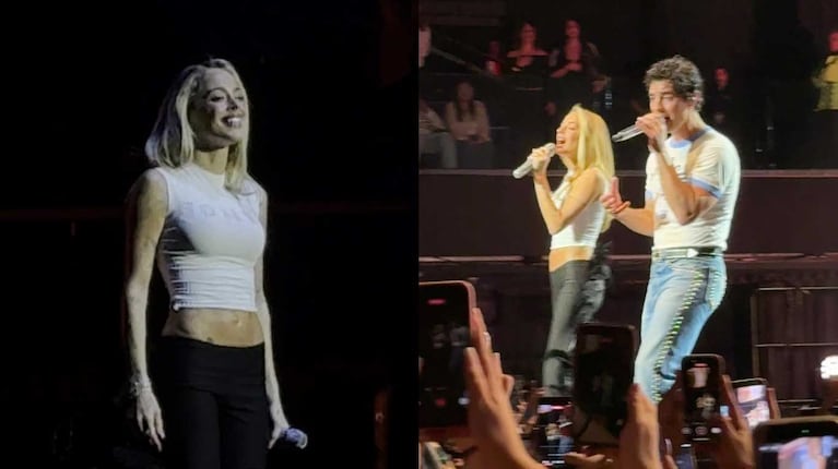 Tini Stoessel apareció de sorpresa en el show de los Jonas Brothers y desató la locura entre los fans