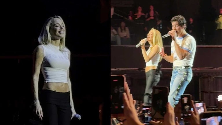 Tini Stoessel apareció de sorpresa en el show de los Jonas Brothers y desató la locura entre los fans