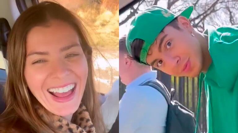 El divertido piropo de China Suárez a Rusherking en la calle