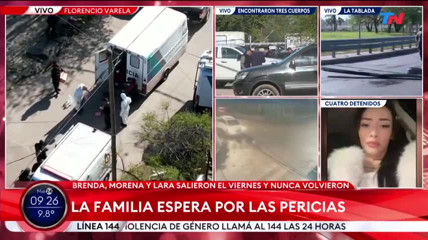 Confirmaron que los cuerpos hallados en Florencio Varela son de las tres jóvenes desaparecidas en La Matanza