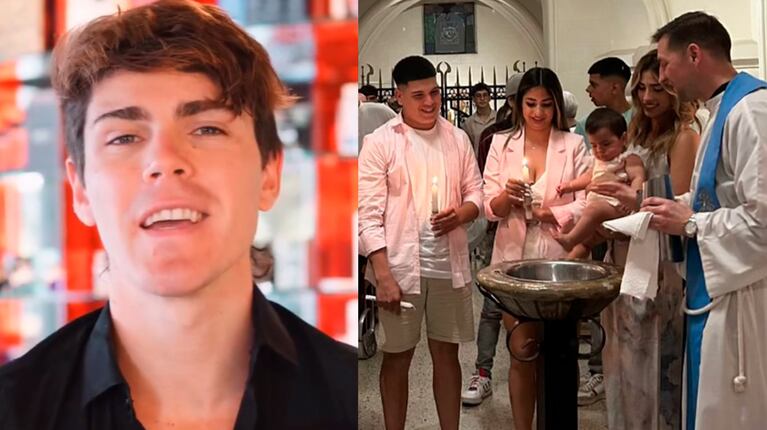 El dulce mensaje de Marcos Ginocchio por el bautismo de las gemelas de Daniela Celis y Thiago Medina